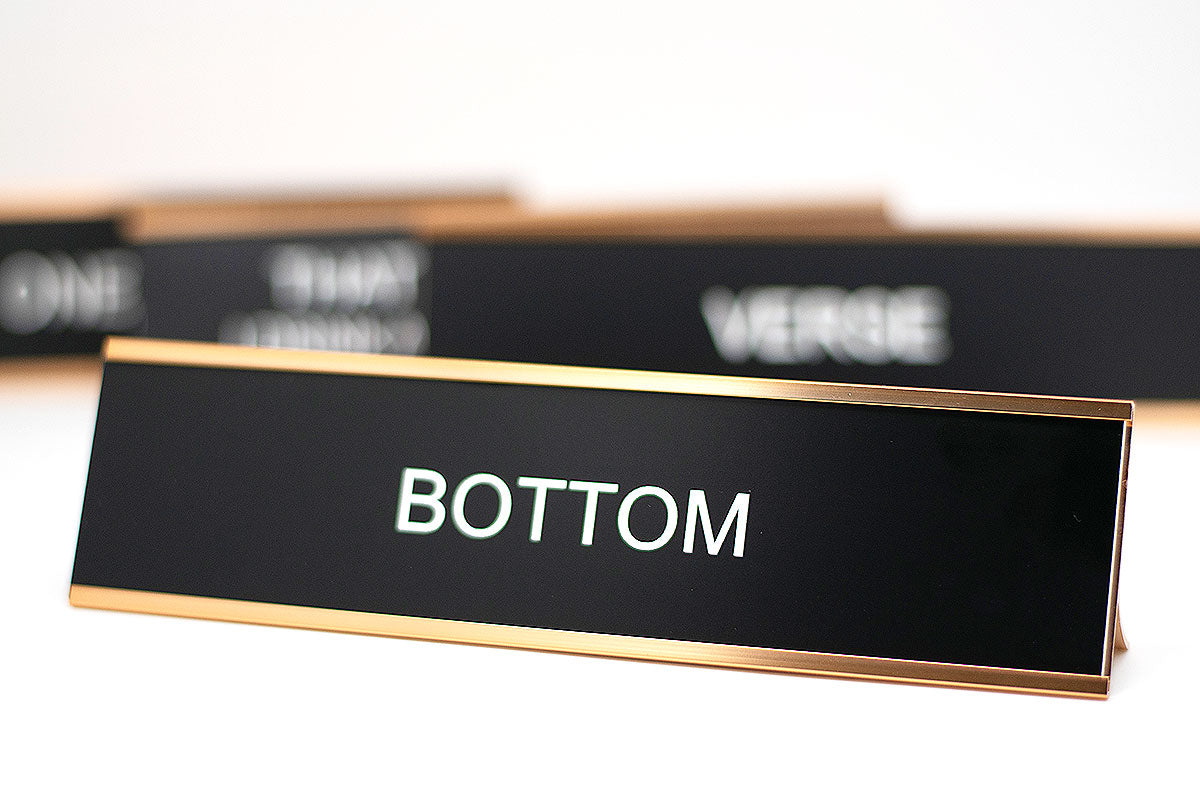 Bottom Desk Name Plate