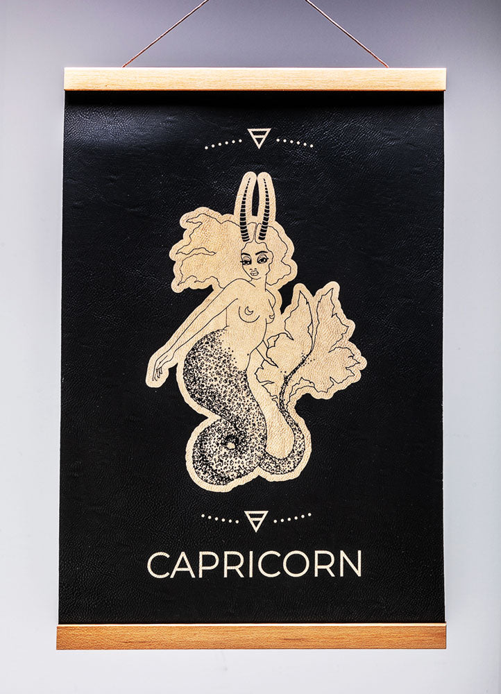 Capricorn (Dec. 22 – Jan. 19) - Zodiac Wall Art (12x18)