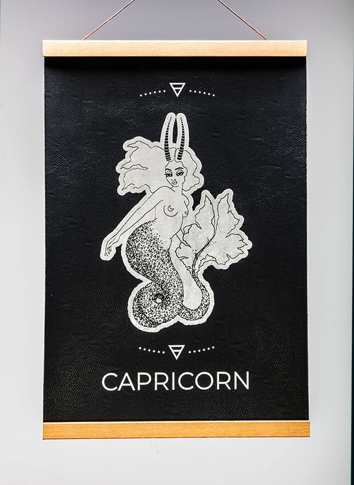 Capricorn (Dec. 22 – Jan. 19) - Zodiac Wall Art (12x18)