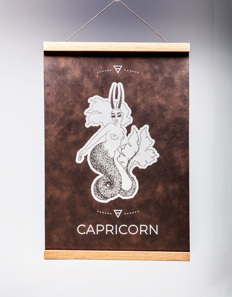Capricorn (Dec. 22 – Jan. 19) - Zodiac Wall Art (12x18)
