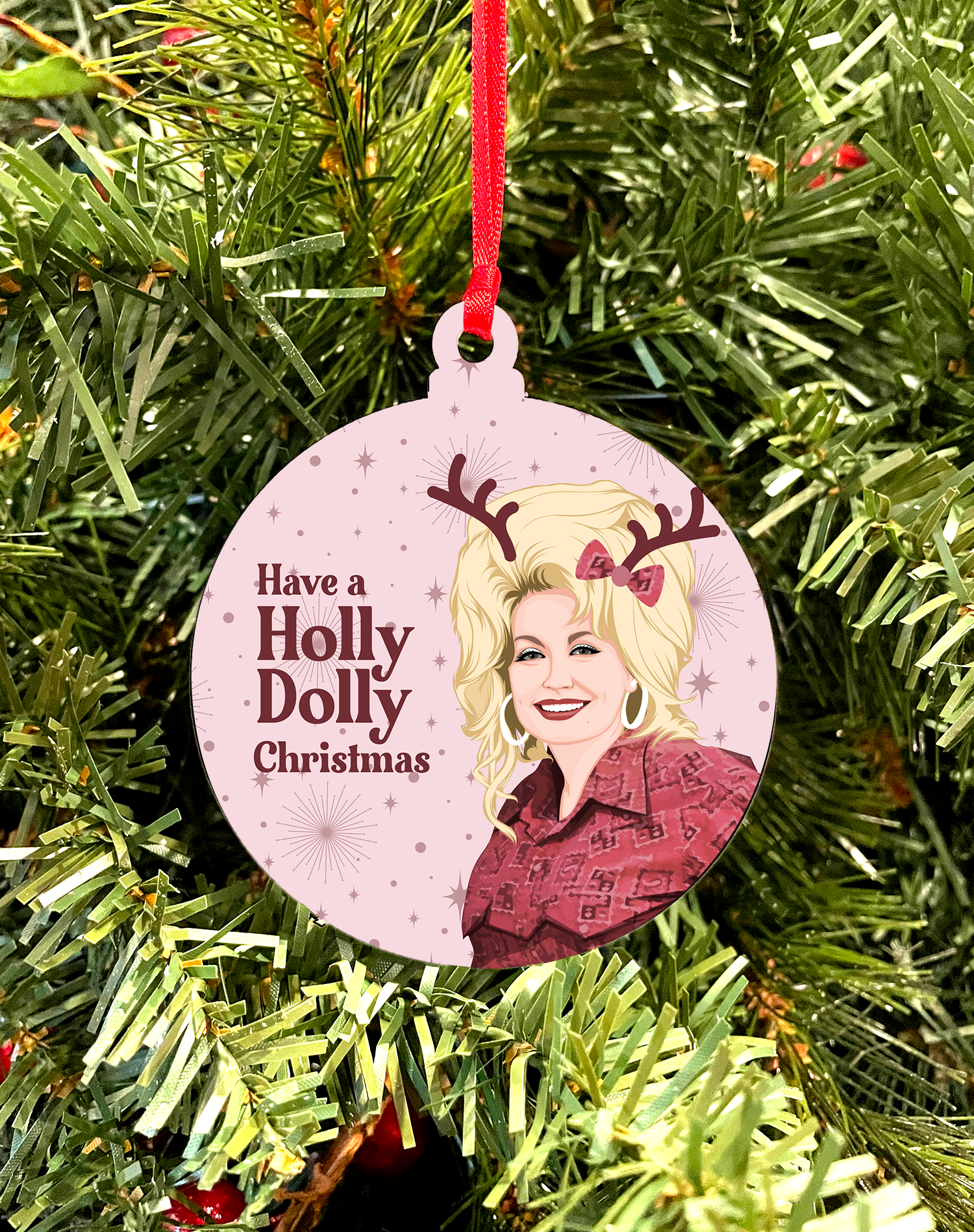 Holly Dolly Xmas Tree Ornament