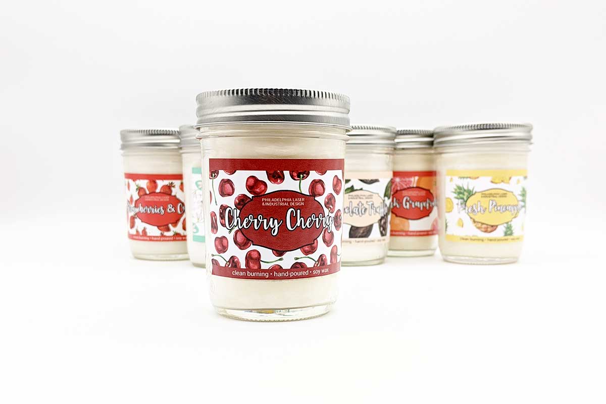 Cherry Scented Soy Wax Candles