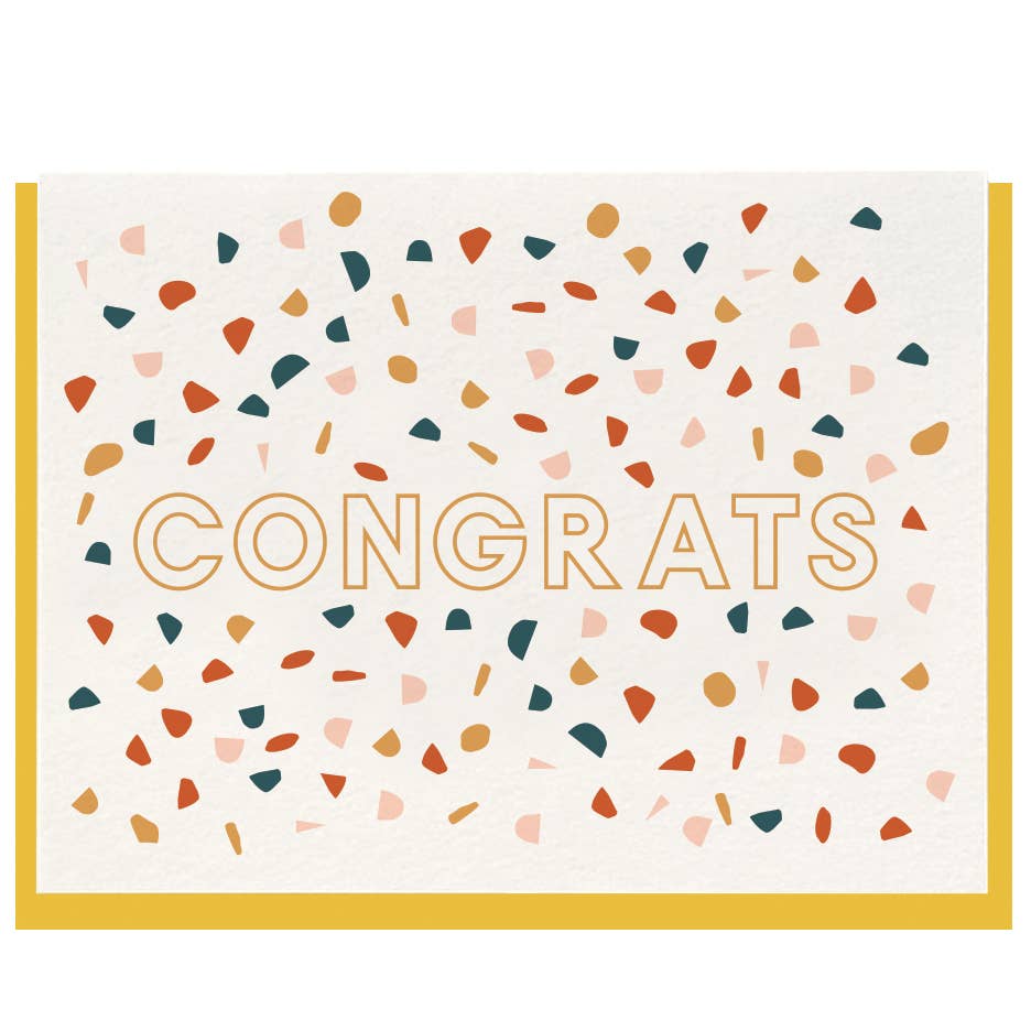 Congrats Terrazzo Card