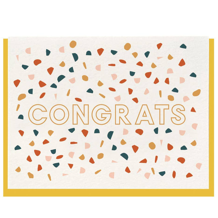 Congrats Terrazzo Card