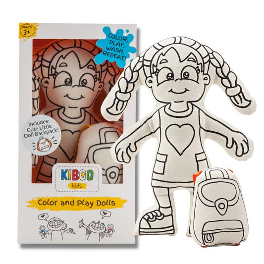 Color your Own - Doll with Braids
