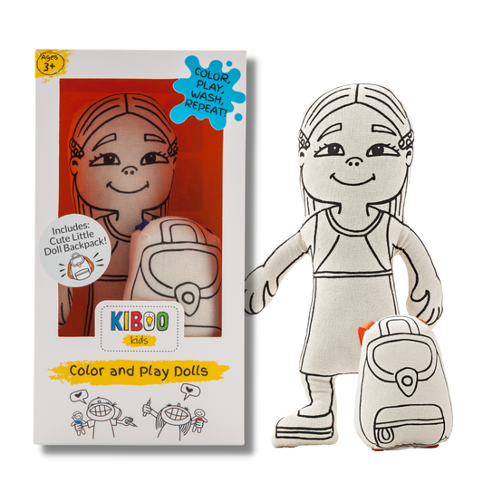 Color your Own Doll - Girl with Long Hair