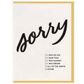 Sorry Checkbox Card