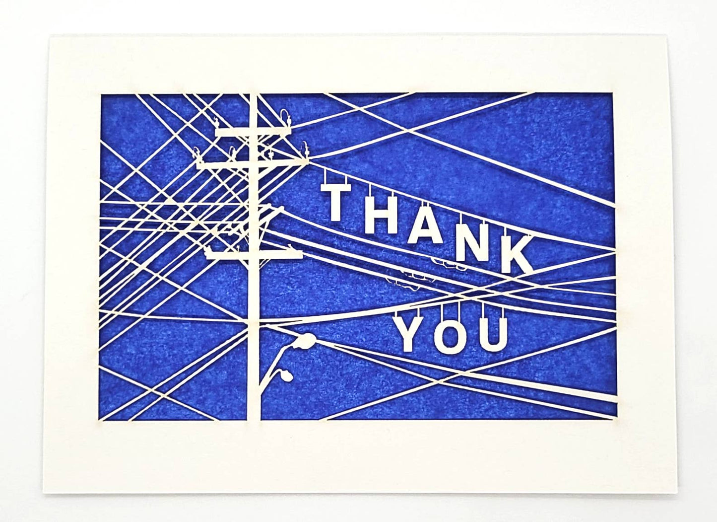 Thank You - Telephone Lines: Dark Blue / A7