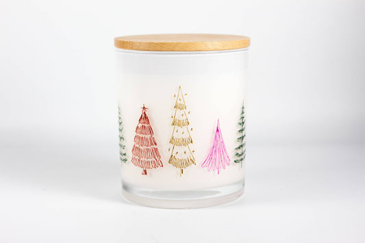 Festive Tree Wrap Soy Candle: Balsam & Cedar