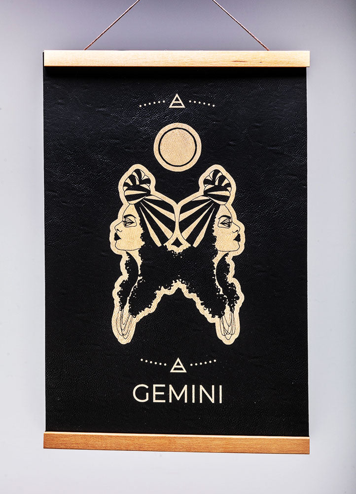 Gemini (May 21 – June 20) - Zodiac Wall Art (12x18)