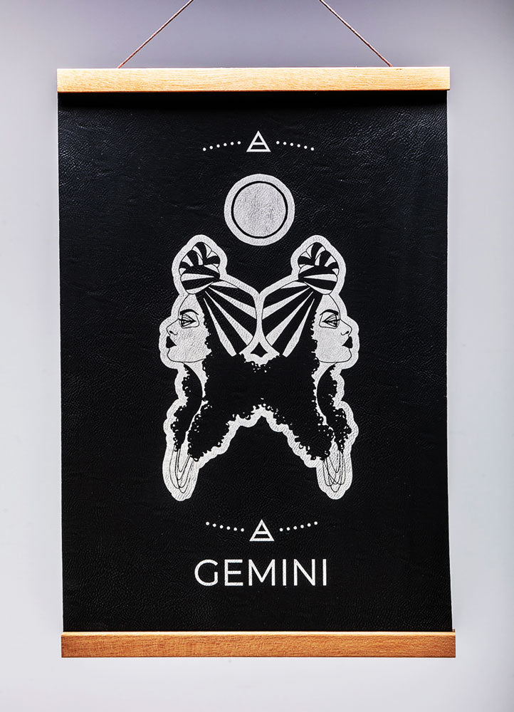Gemini (May 21 – June 20) - Zodiac Wall Art (12x18)