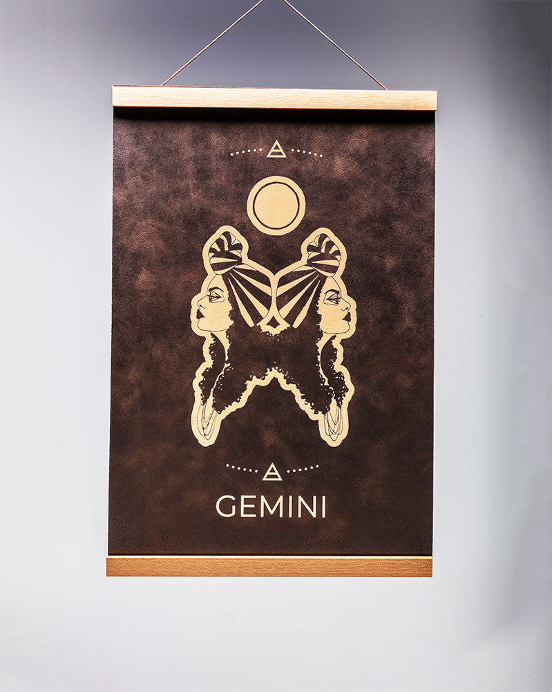 Gemini (May 21 – June 20) - Zodiac Wall Art (12x18)