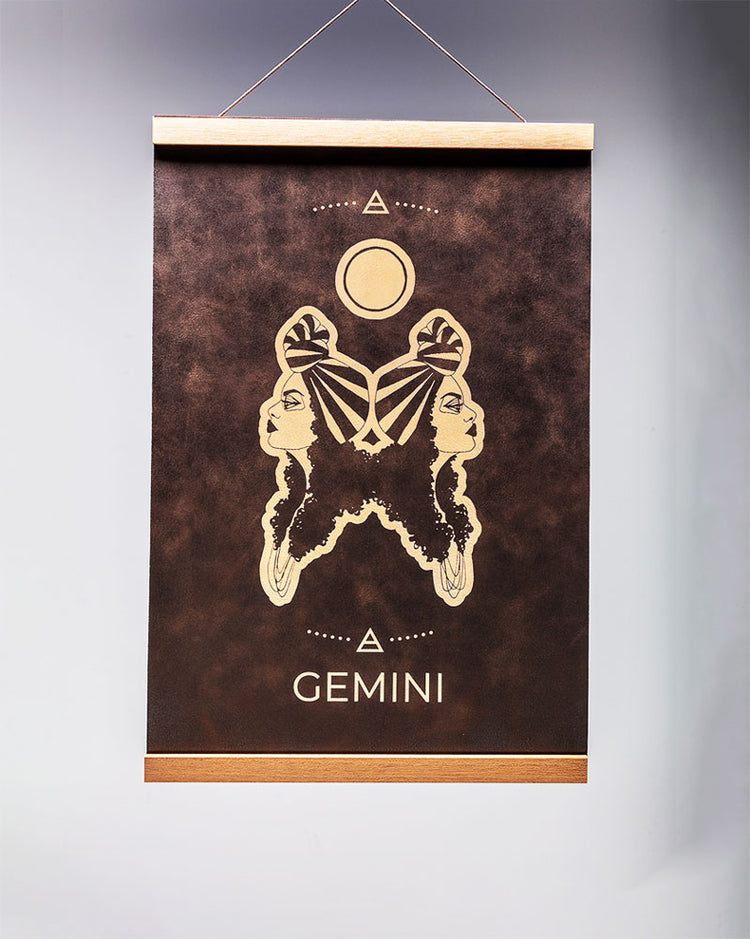 Gemini (May 21 – June 20) - Zodiac Wall Art (12x18)