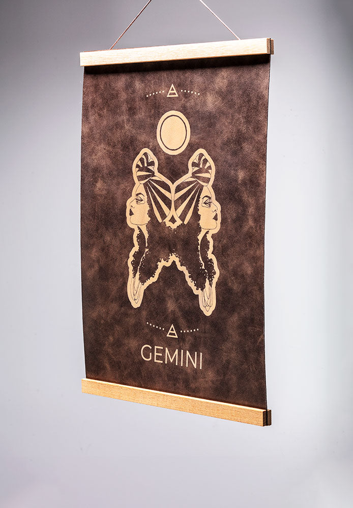 Gemini (May 21 – June 20) - Zodiac Wall Art (12x18)