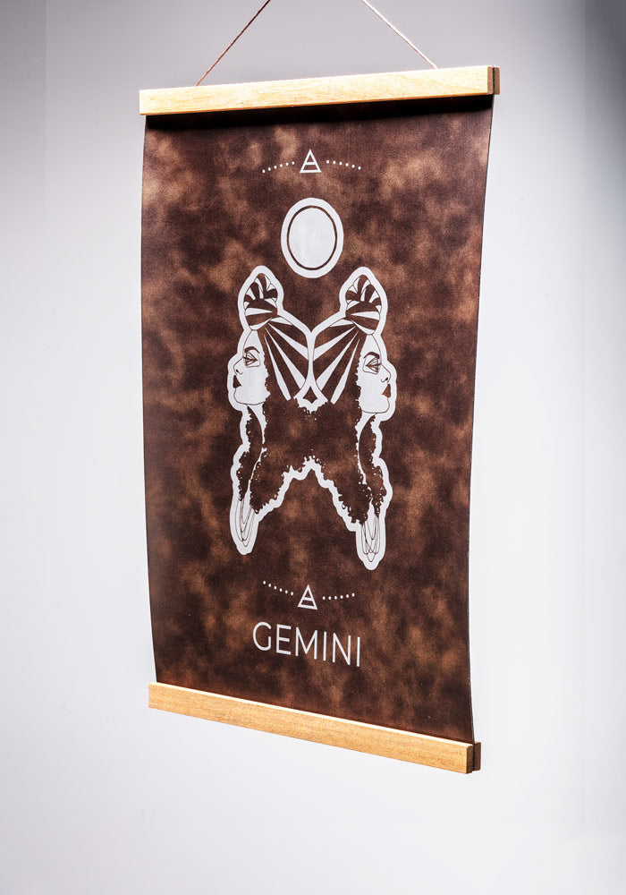 Gemini (May 21 – June 20) - Zodiac Wall Art (12x18)