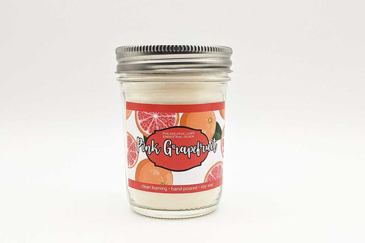 Pink Grapefruit Scented Soy Wax Candle