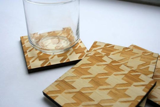 Classic Textiles Coasters: Houndstooth