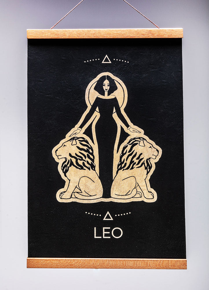 Leo (July 23 – August 22) - Zodiac Wall Art (12x18)