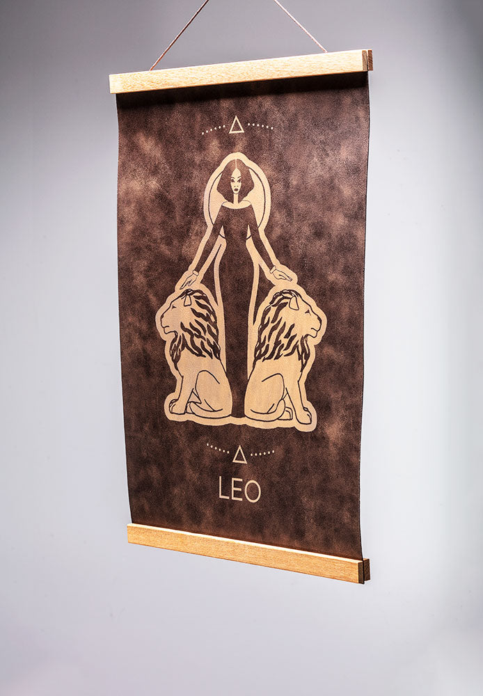 Leo (July 23 – August 22) - Zodiac Wall Art (12x18)