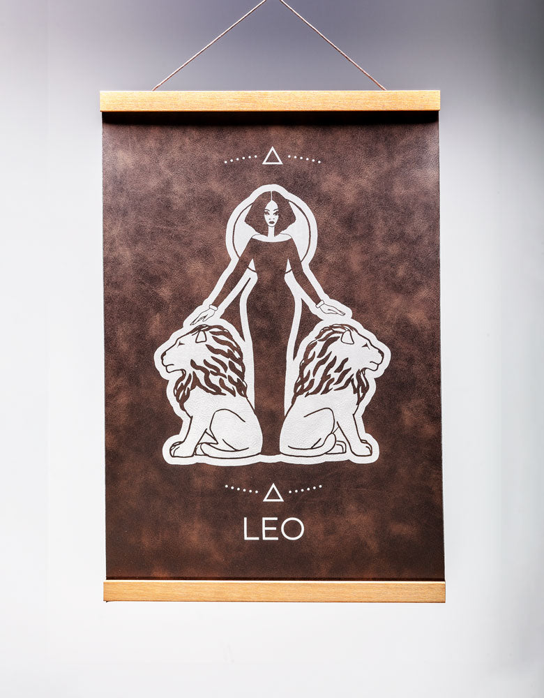 Leo (July 23 – August 22) - Zodiac Wall Art (12x18)