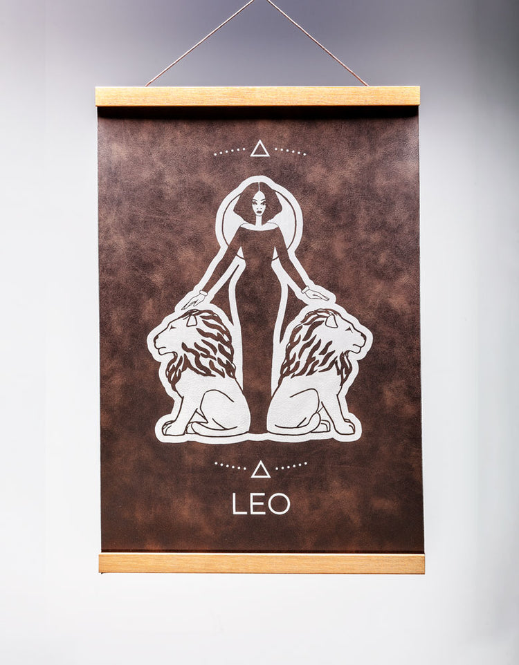 Leo (July 23 – August 22) - Zodiac Wall Art (12x18)