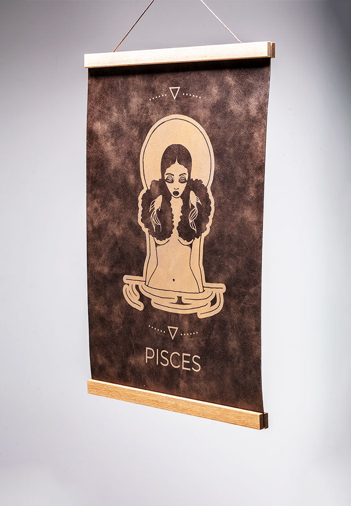 Pisces (February 19 – March 20) - Zodiac Wall Art (12x18)