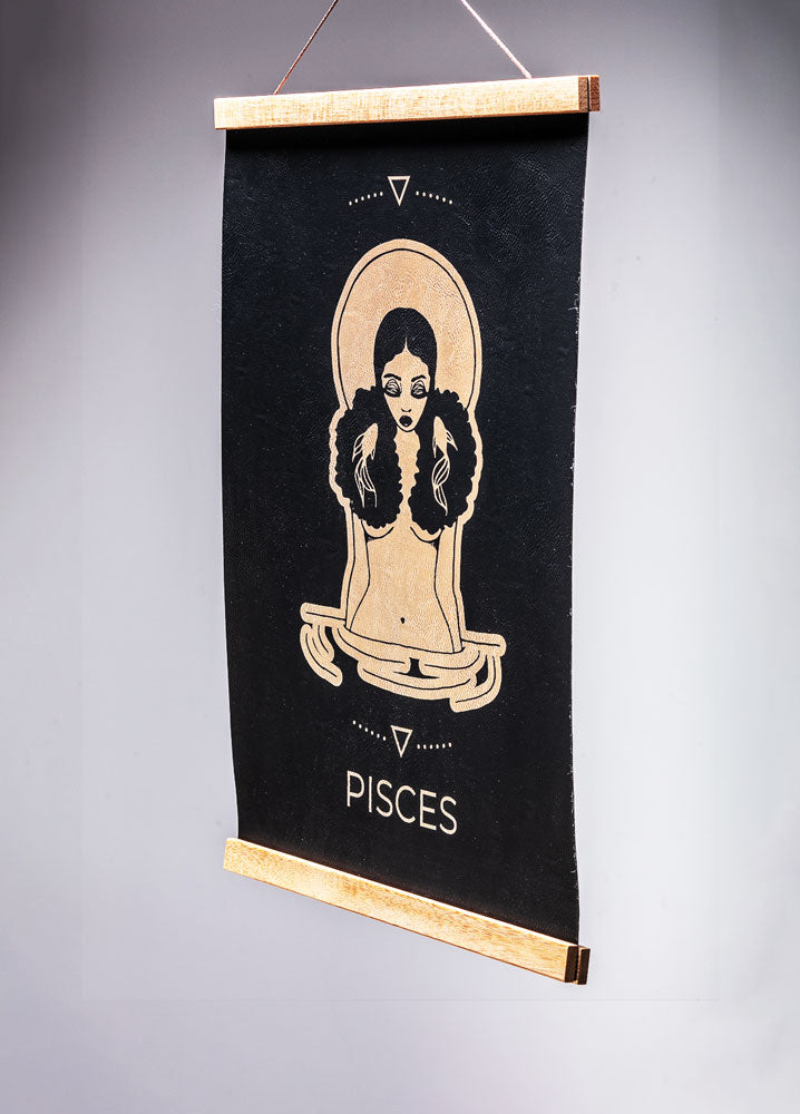 Pisces (February 19 – March 20) - Zodiac Wall Art (12x18)