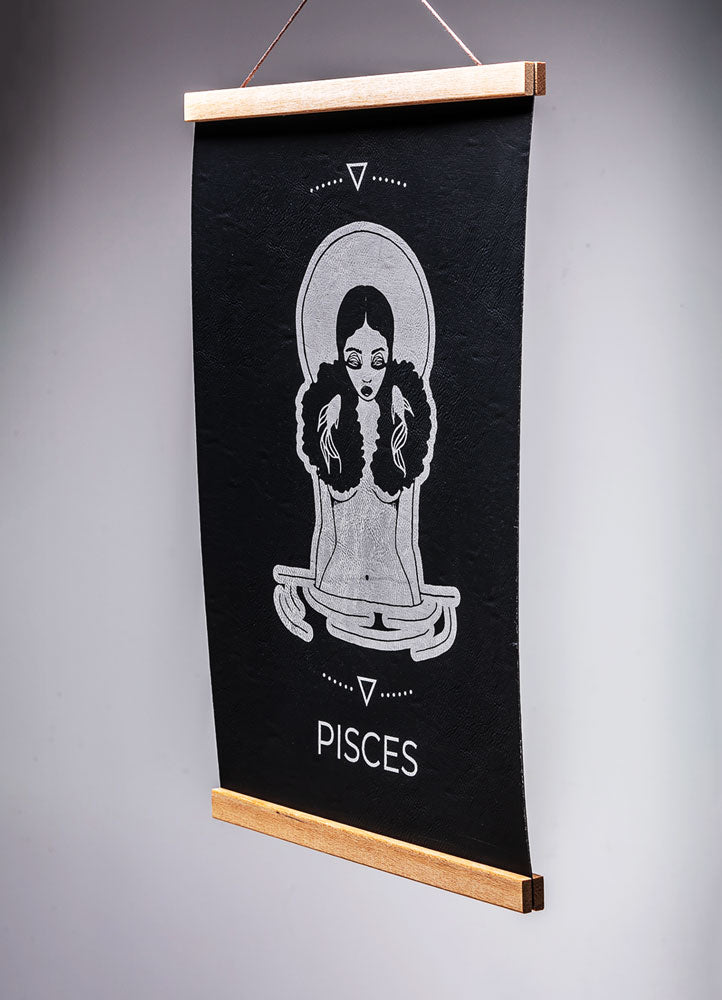 Pisces (February 19 – March 20) - Zodiac Wall Art (12x18)