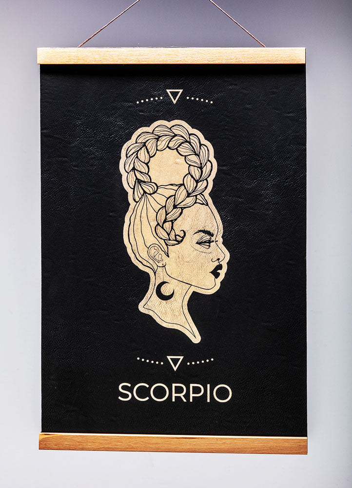 Scorpio (Oct. 23 – Nov. 21) - Zodiac Wall Art (12x18)