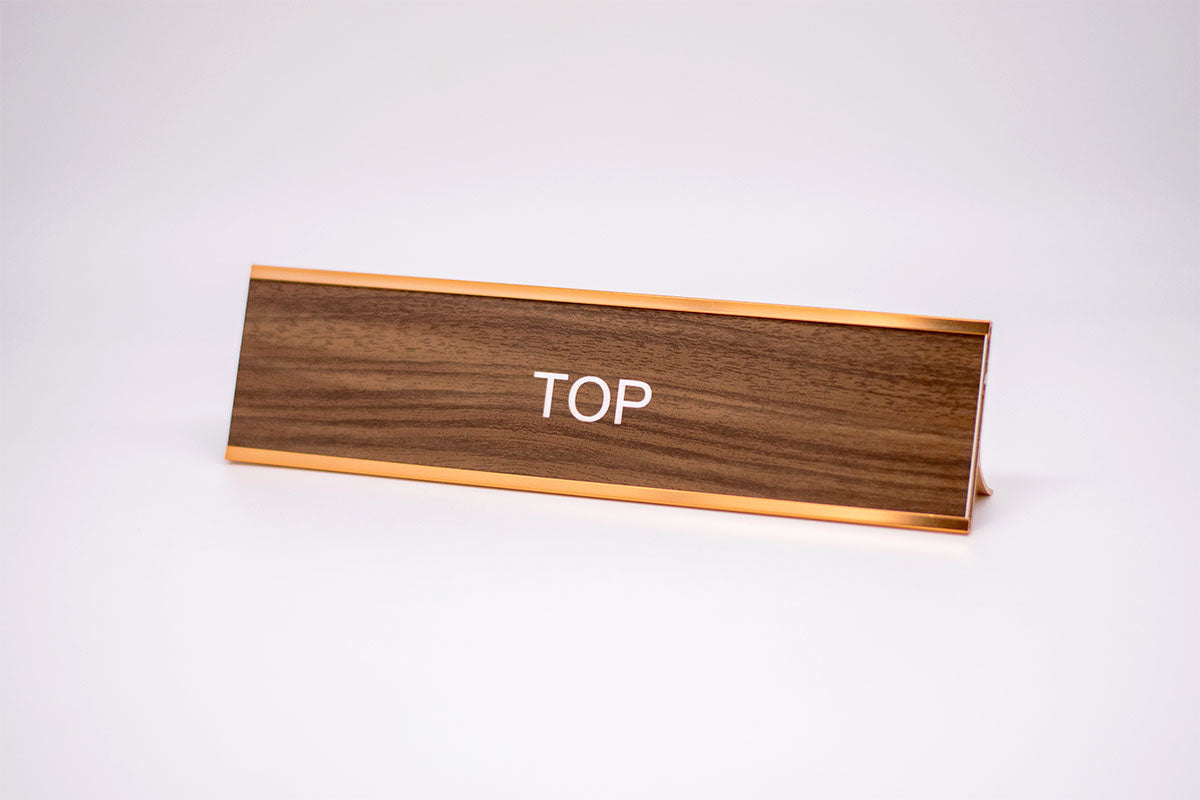 Top Desk Name Plate