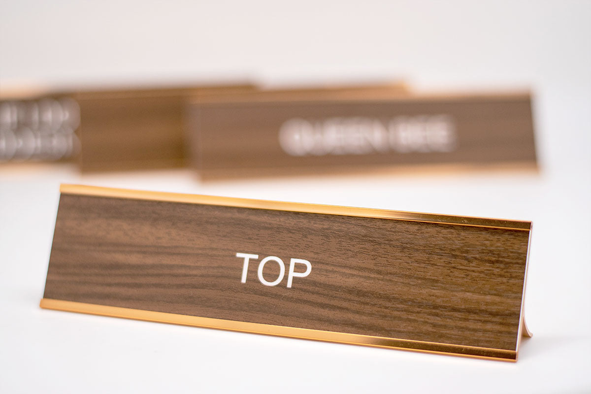 Top Desk Name Plate