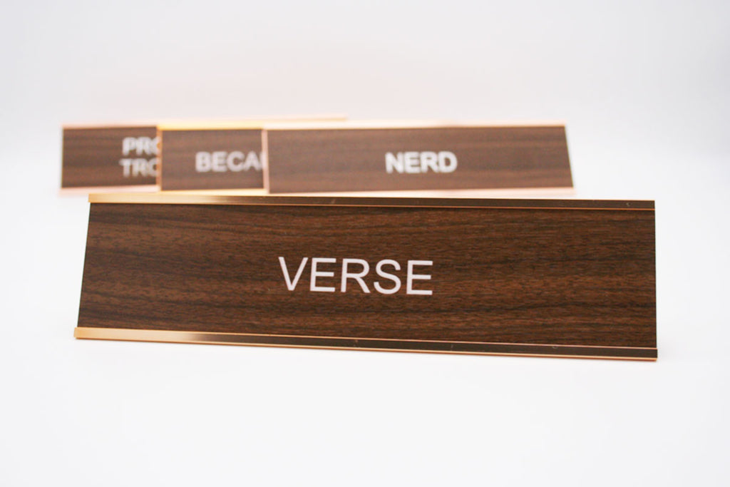 Verse Desk Name Plate